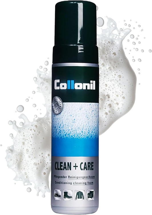 Collonil Clean & Care Shoe & Leather Cleaner XL 6.76 fl oz - Cleaning Foam – Sneaker Cleaner for Leather, Suede, Textile & Synthetic Materials | Universal Use | 6.76 fl oz – Made in Germany