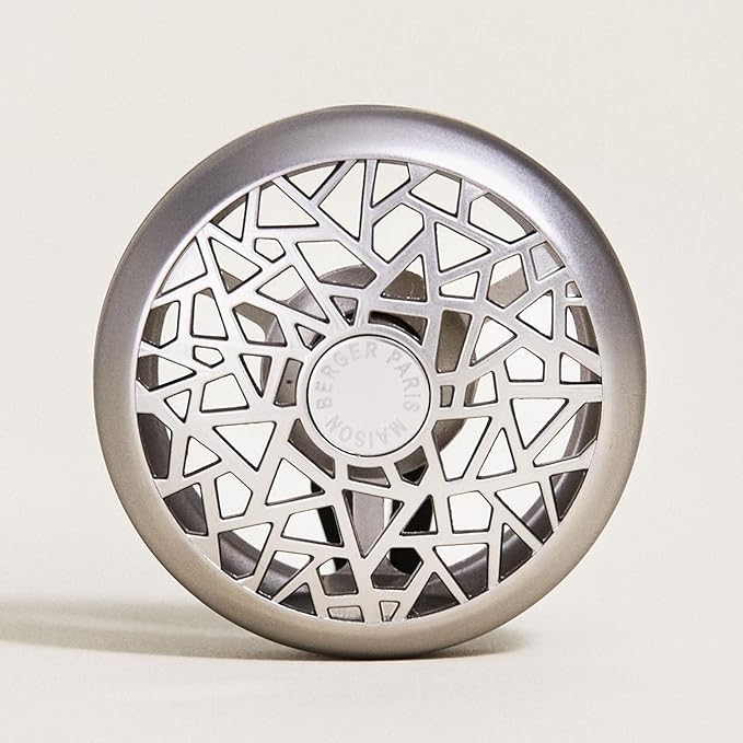 MAISON BERGER Luxury Car Air Freshener Vent Clip – Refillable Scent Diffuser for Car Vents, French-Made, Adjustable Fragrance (No Pods/Refills Included, 1.75” Diameter) - Graphic Matte Finish