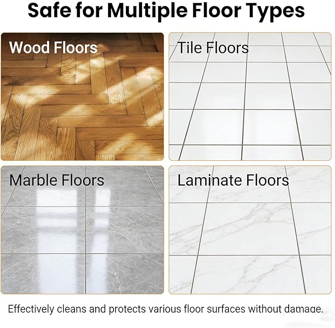 5 In 1 Floor Cleaner, Fast-Drying Fragrance Cleaning Care Solution， Natural Shine for Mopping Stone Tile Laminate Vinyl Floors(2pcs)