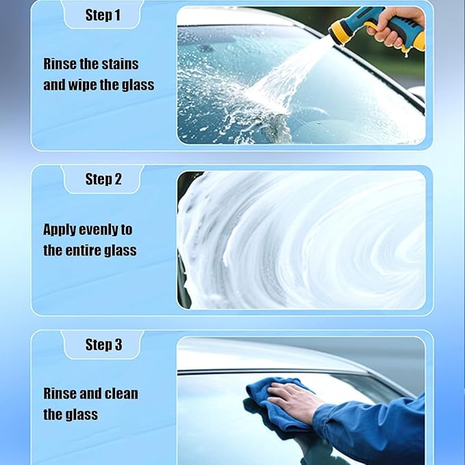 Glass Emulsion Cleaner | q4 Glass Guard Technology | Streak-Free Formula for Windows Windshields an Eco-Friendly Strength (2pcs)