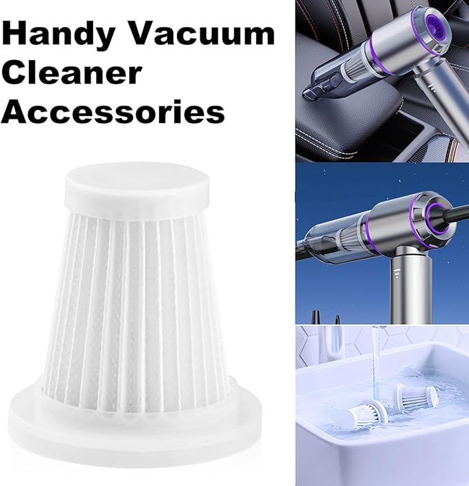 Car Vacuum Cleaner Original Filter Set, 5 HEPA Filter, Adapted to IYOFINE V8 Plus/ST-6653 Plus Handheld Vacuum Cleaners,Robust and Durable, Washable 5 PCS (5 Pack)
