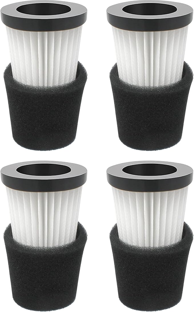 Fette Filter - F117 Replacement Vacuum Cleaner Filter with Compatible with Dirt Devil Handheld Vacuum Cleaner Models SD20005RED, SD30025B, BD22025 Part # AD40117 - Pack of 4