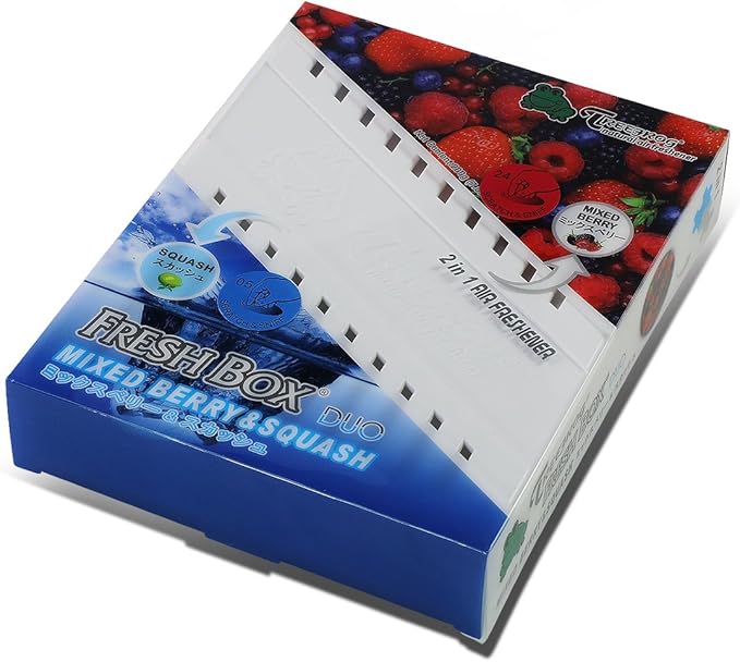 Auto Dynasty Treefrog Fresh Box Duo Under-The-Seat Long Lasting Natural Air Freshener (Mixed Berries&Squash Scented)