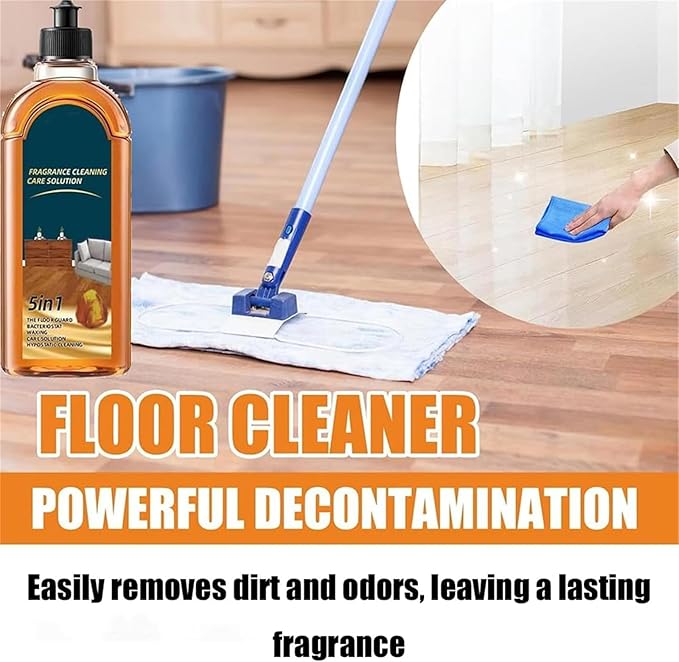 5-In-1 Floor Cleaner Pro, Hardwood Surface Wax/Shine/Oil, 2026 New Cleaning Care Solution, Odor Remover for Hardwood Floors for Mopping Home, Kitchen And Bathroom (2set)