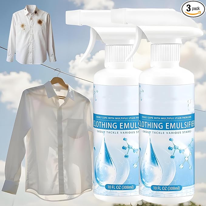 2026 New Cloth Cleanse Clothing Emulsifier, Non-ionic Laundry Pre-Treatment, 300ml Natural Cleanse Emulsifier Spray, Gentle Fabric Cleaner Restores Color, No Damage Spot Cleaner (2pcs)