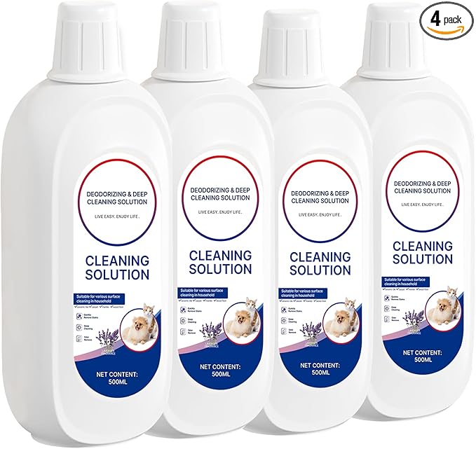 Floor Cleaner Lavender Scent Compatible with Tineco Cleaning Solution Refill, Deep Cleans Residue & Streak Free, Wet Dry Vacuum Mop Cleaners Solution for all Tineco FLOOR ONE & iFloor Series (4PCS)