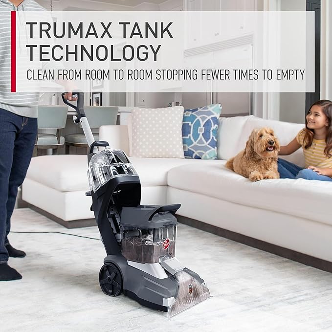 Hoover PowerScrub XL Pet Carpet Cleaner Machine, Deep Cleaning Carpet Shampooer, FH68050 + 64 oz Everyday Cleaner Solution, AH31924