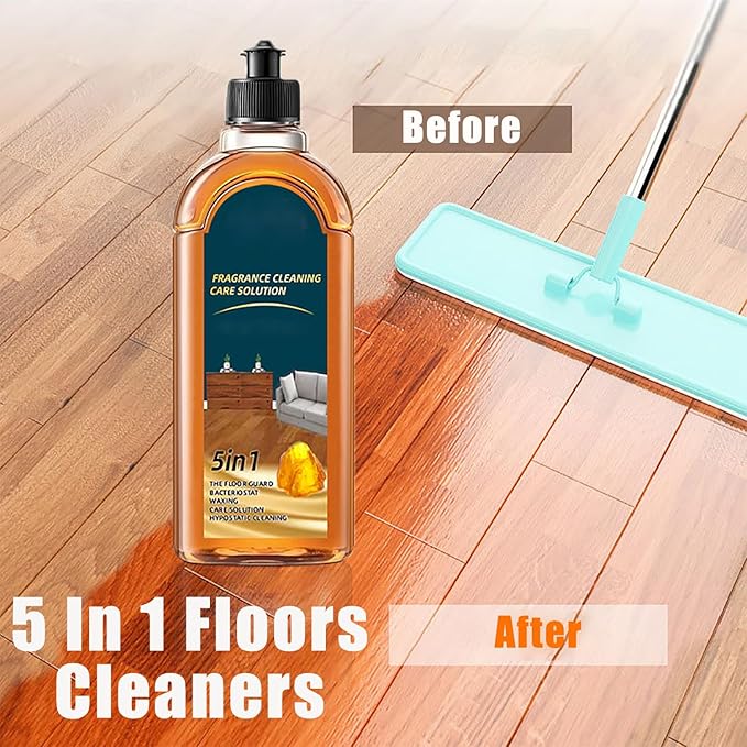 XIRUJNFD 5 in 1 Floor Cleaner, Fragrance Cleaning Care Solution, for Wood Floor, Marble Floor, Wooden Furniture-Long Lasting Fragrance (2)