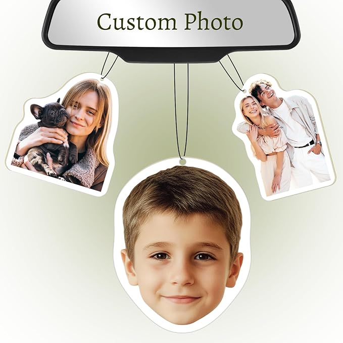 Custom Air Freshener for Car - Double Sided Photo Personalized Car Scents Air Freshener, Smell Air Fresheners With Picture for Wardrobe, Bathroom,Hanging Ornaments (Crop-1pcs)