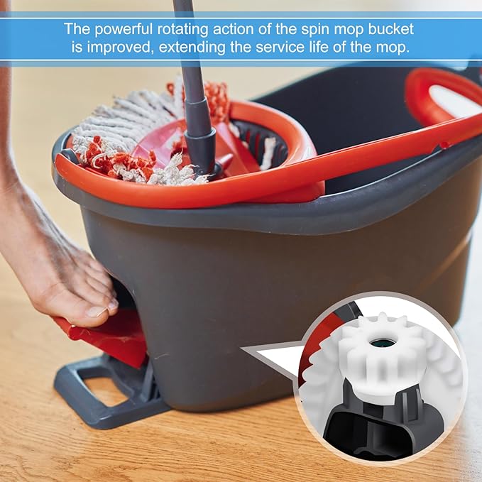 8pcs Spin Bucket Mop Replacement, Spin Mop Replacement Parts Mop Pedal Broom Spin Replacement for O-Cedar, Vileda and More Rotation Mop