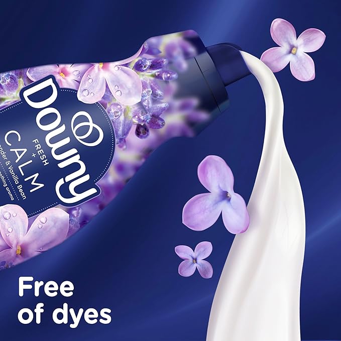 Downy Ultra Soft Fabric Softener Liquid, Calm, Lavender and Vanilla Bean, 26 fl oz, 39 Loads