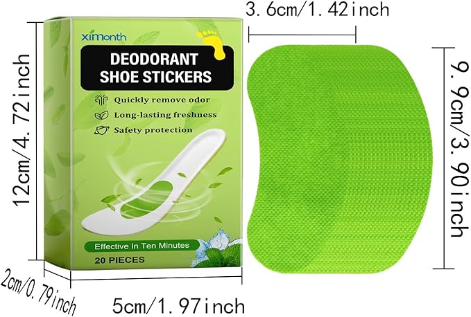 Generic Shoe Balls Odor Eliminator, Deodorizing Insole Stickers, Long-Lasting Freshness, Pack of 20 Pcs (5 Box)
