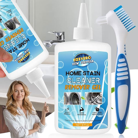 Mold Stain Remover Gel, Front Load Washer Mold Remover for Washing Machine Gasket Rubber Seal Home Stain Cleaner Gel for Grout Caulk, Bathroom, Shower, Bathtub, Refrigerator Cleaning Solution 10 Fl Oz