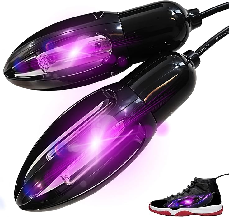 Ultraviolet Light Shoe Deodorizer & Dryer - 10W Electric Cleaner to Eliminate Odor for Sneaker Shoes Boots
