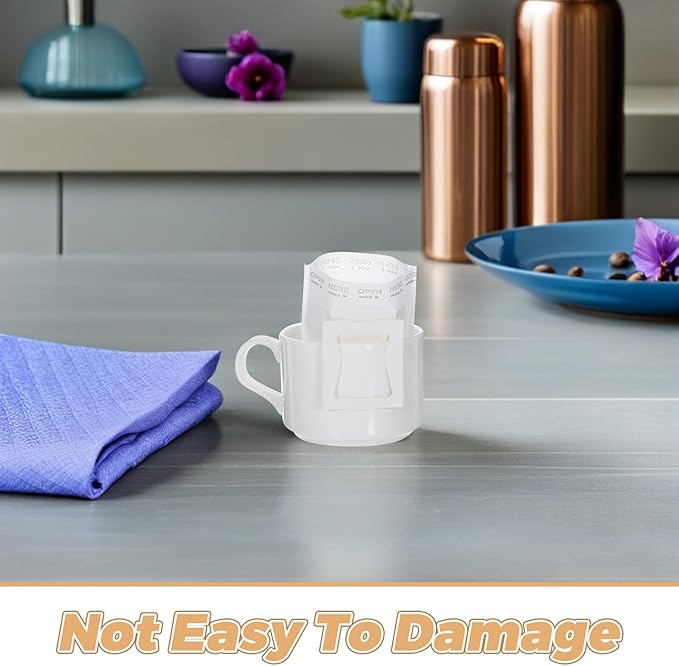 Alasum 100pcs Disposable Hanging Ear Coffee Filters Thickened Nonwoven Fabric Filter Bags Single Serve Paper Drip Bags for Home Office Travel Brewing