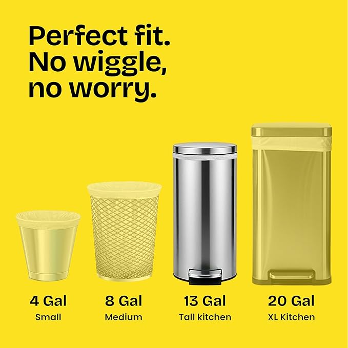 Glad ForceFlex Tall Kitchen Trash Bags, 13 Gallon, Gain Original, 140 Count (Package May Vary)