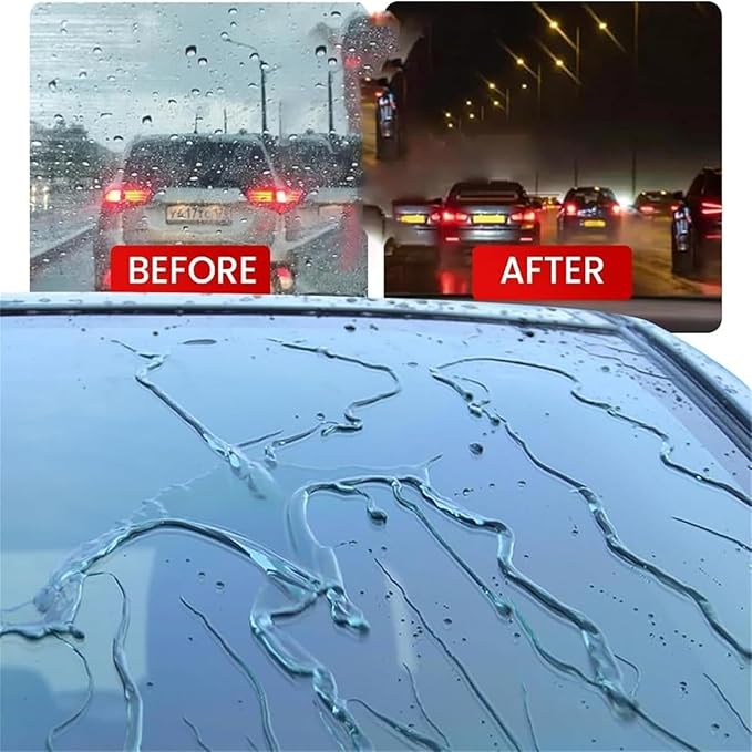 Automotive Glass Cleaner Windshield, Oil Film Remover for Car Window, Auto Glass Degreaser WindshieldPolish, Cars Window Eraser Cleaning Tool for Windshield, Car Windows, Reusable (1pcs)