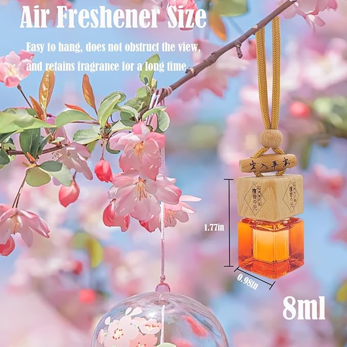 Car Air Freshener | Automotive Scents | 45-Days Long-Lasting Keep Fragrance | Automobile Hanging Diffuser Bottles | Remove Auto Odor Fresh Air for Men Home Deodorizer (Peach)