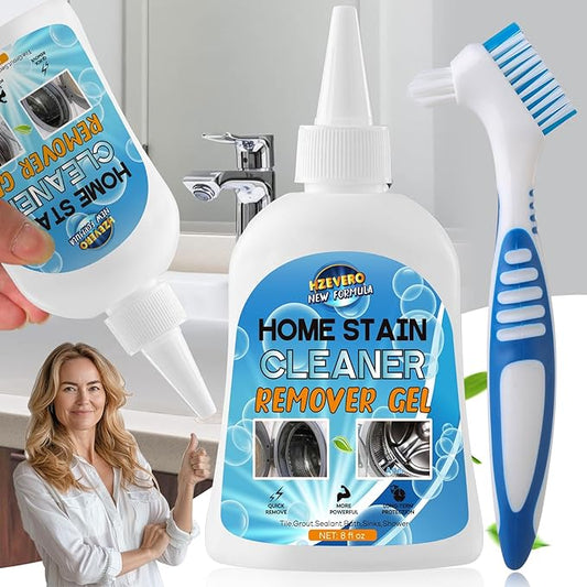 Mold Stain Remover Gel, Front Load Washer Mold Remover for Washing Machine Gasket Rubber Seal Home Stain Cleaner Gel for Grout Caulk, Bathroom, Shower, Bathtub, Refrigerator Cleaning Solution 8 Fl Oz