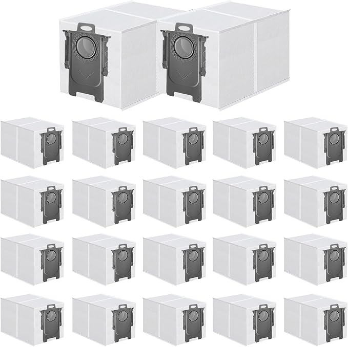 ApexOne 22 Packs Dust Bags for Roborock Saros 10/ 10R, Q Revo, Qrevo S/Slim, S8 MaxV Ultra, S8 Max Ultra, Qrevo MaxV/Pro/Curv/Curv S5X/ Edge/Edge S5A Robot Vacuum Cleaner, 3.2L Large Capacity