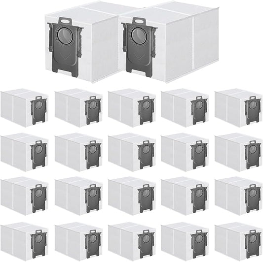 ApexOne 22 Packs Dust Bags for Roborock Saros 10/ 10R, Q Revo, Qrevo S/Slim, S8 MaxV Ultra, S8 Max Ultra, Qrevo MaxV/Pro/Curv/Curv S5X/ Edge/Edge S5A Robot Vacuum Cleaner, 3.2L Large Capacity