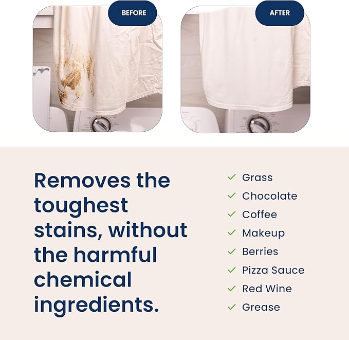 Truly Free OxyBoost - Oxygen Whitener & Clothes Stain Remover Laundry Detergent Powder with Sodium Percarbonate - Brightens Whites & Safe for Colors - Non-Chlorine, Gentle Yet Powerful - Pack of 1