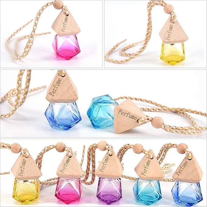 AtfArt 8 Pcs Refillable Air Freshener 6ml Perfume Scent for Car, Home, Room - Hanging Accessories, Air Purifiers Diffuser, Decoration