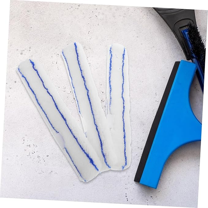 3pcs Extendable Glass Cleaning Tool with Interchangeable Wiper Heads for Efficient Household Use for Shower Windows and Car Surfaces