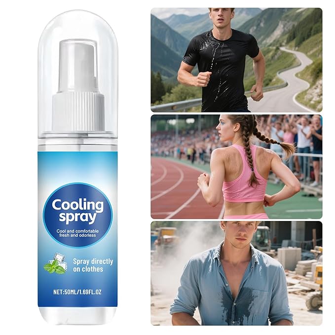 Cooling Spray For Hot Weather, Cooling Spray For Clothes, 3pcs Hot Days Non-Greasy Soothing Solution, For Athletes Yoga Beach Vacation Running