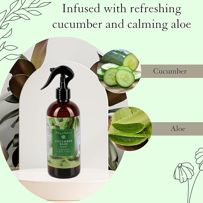 Abbey & Sullivan Linen Spray, Cucumber Aloe, 16 oz.