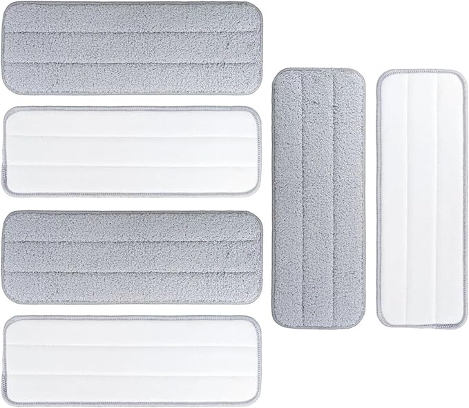 Universal mop cloth 35.5 cm x 12 cm, Compatible For Xiaomi, spray with 360-degree rotating head(6pcs)