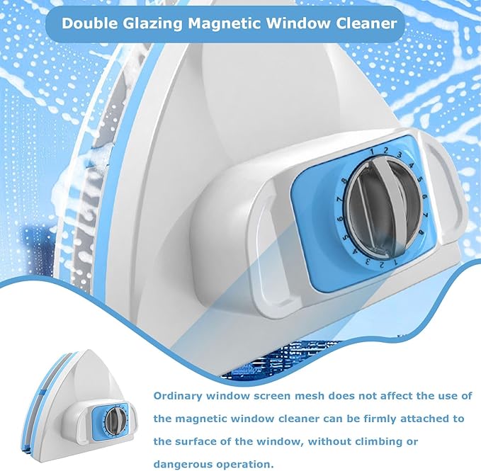 Windshield Cleaner Tool Adjustable – Elegant Versatile Wiper Magnet Brush, Magnetic Glider Washing Tools, Double Sided Window Home Outside | Home, Outside Use Ergonomic Lightweight