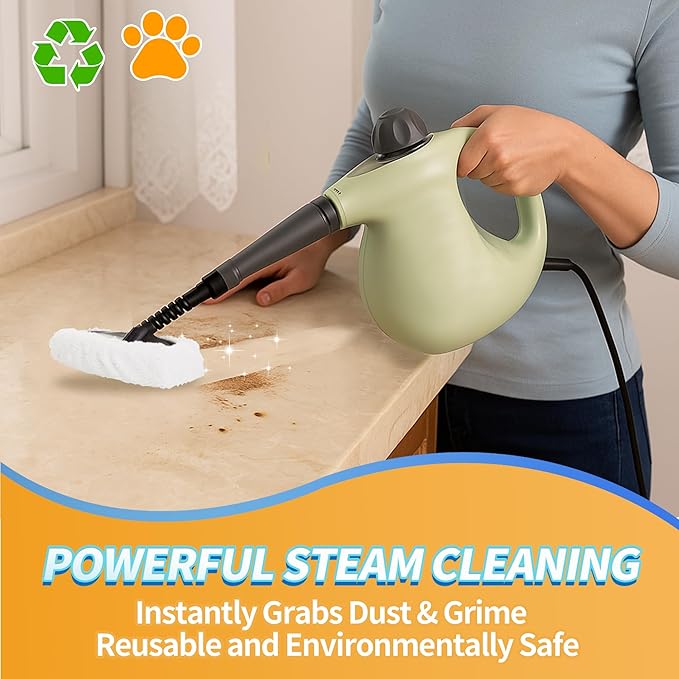 Reusable Microfiber Steam Cloth Covers, 10 Pack Cotton-Like Cleaning Pads for Handheld Steam Cleaners, Washable & Scratch-Safe, Compatible with Bissell Steam Shot, McCulloch, PurSteam & Wagner
