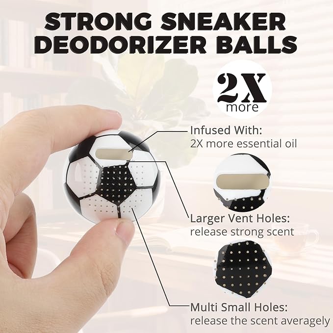 Knixmax Shoe Deodorizer Balls Gym Bag Smell Remover Ball 12 Packs