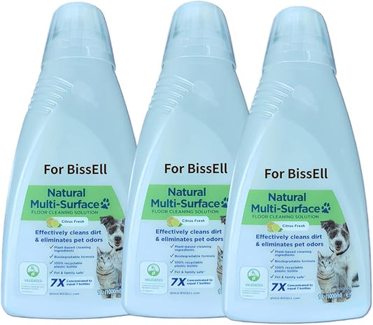 1L Multifunctional Pet Stain-removing Floor Cleaner. Fabric Carpet Cleaning Solution. Compatible For Bissell X7 6 5­4 90×9(3pcs 3000ml)