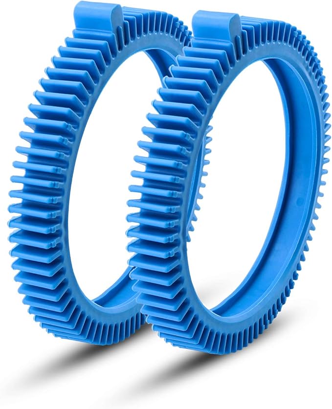 Funmit 896584000-143 Blue Front Tire Kit with Super Hump Replacement for Haywood Poolvergnuegen Select Pool Cleaners and Perfectly Compatible with Hayward Phoenix Cleaners (2 Pack)