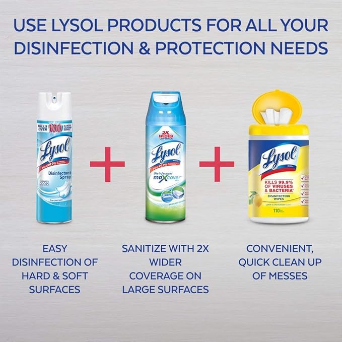 Lysol Disinfectant Spray, Crisp Linen, 19 Ounce (Pack of 12)