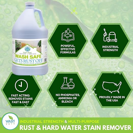 WS-RO-1G Clear Rust Off Rust and Hard Water Stain Remover, 1 gal Bottle with Spray Attachment