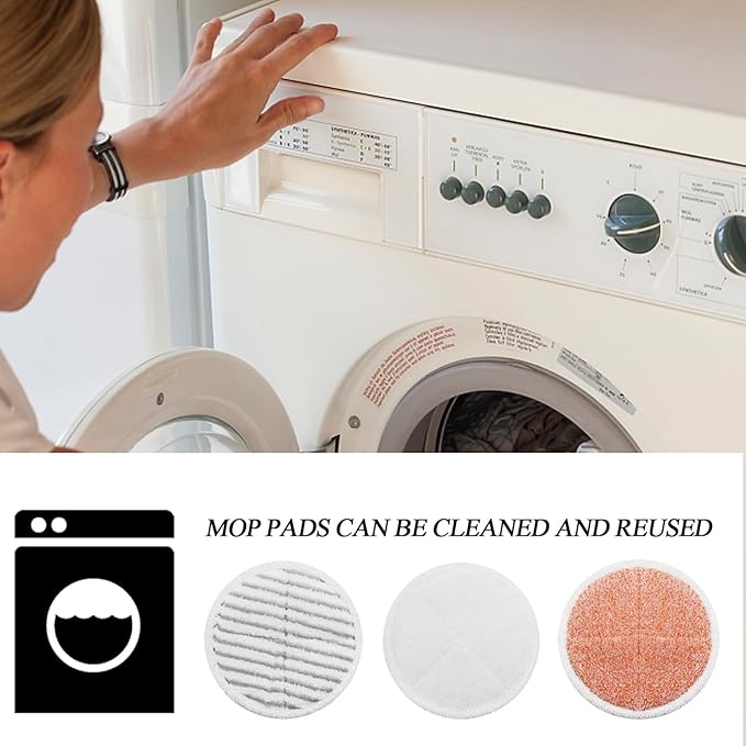 BeiLan Spinwave Mop Pads Fit for Bissell Spinwave 20399 23157 23159 2039A 2124A 20393 2039T 2039W 20391 20395 2307 2315A Heavy Soft Scrubby Pads for Hardwood Floor Cleaning Replacement Pads(12Pack)