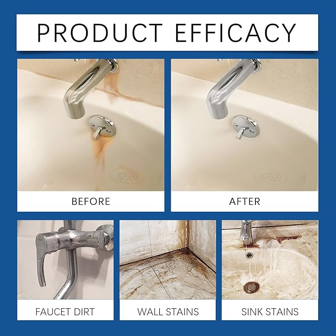 Power Foam Bathroom Cleaner Spray - No-Scrub Stain Remover for Tiles, Grout & Surfaces | Safe on Finishes | Eliminates Soap Scum, Limescale & Odors Household Wall Multi-Functional Cleaner 4oz