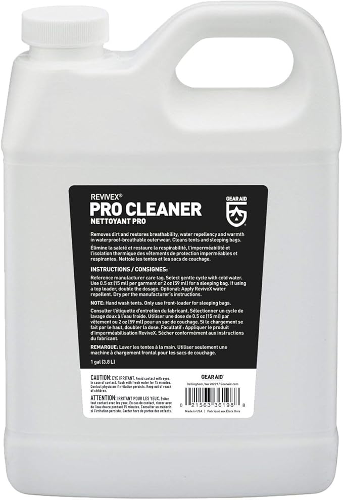 GEAR AID Revivex Pro Cleaner Gentle Formula Outerwear Repair 1 Gallon