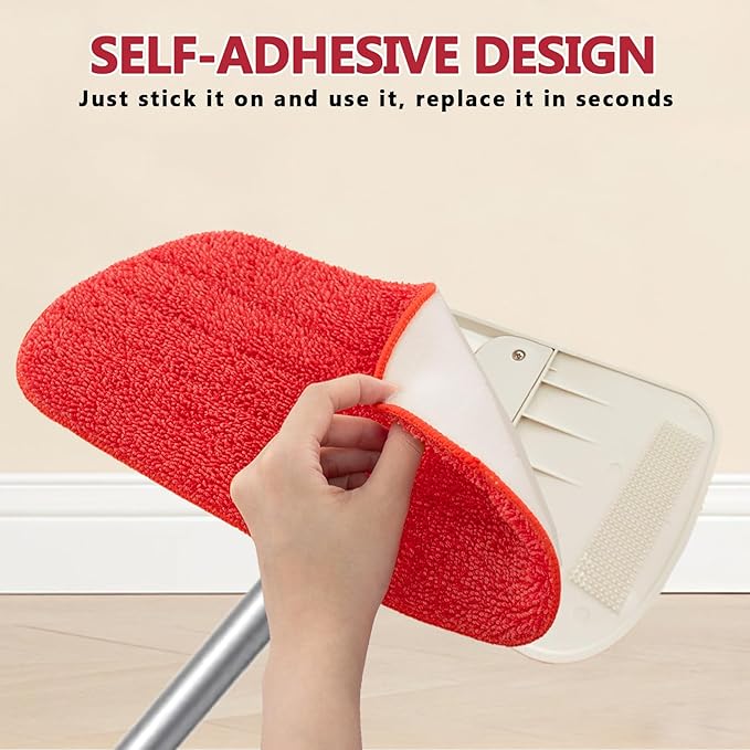 2 Pack Microfiber Reusable Mop Replacement Mop Refill Mop Pads Suitable for OXO Good Grips Spray Mop, Wet/Dry Mop Replacement Pads for Hard Floor Cleaning (Mop Not Included)