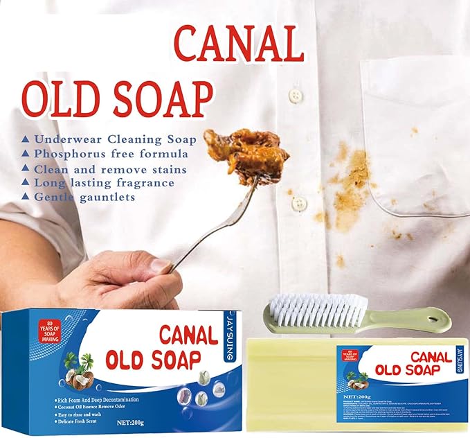 Grand Underwear Cleaning,Canal Old Soap with Brush,Laundry Bars Grand, underwear cleaning, canal old soap long lasting fragrance (2pcs)