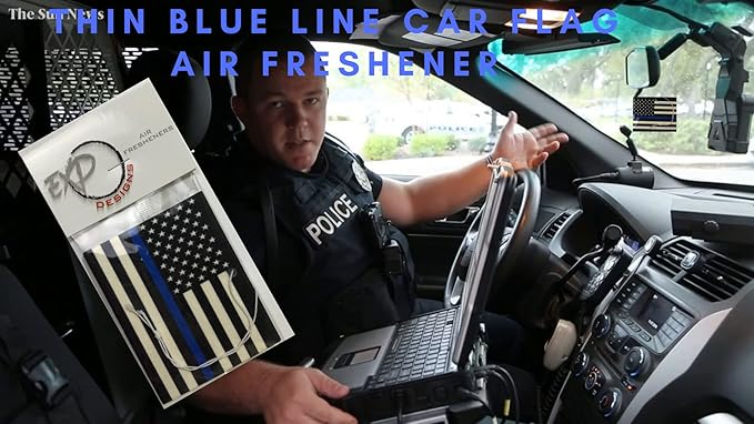 Blue Line American Flag Air Freshener