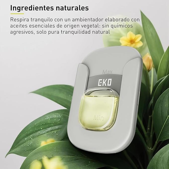 EKO Refresh Deodorizer Pod Kit with Refillable Holder, 1 Pod + 1 Holder, Plant-Based Odor Eliminator for Trash Can, Bathroom, Storage – Long-Lasting 45 Days Air Freshener, Natural, Chemical-Free