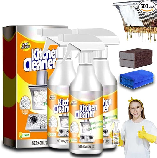 RJDJ Kitchen Foam Cleaner, 2024 Kitchen Foam Cleaner, Multi-Surface, Heavy-Duty Kitchen Foam Cleaner, Easy-to-Use All-Purpose Cleaner for Home, Restaurant, and Professional Use (3pcs)