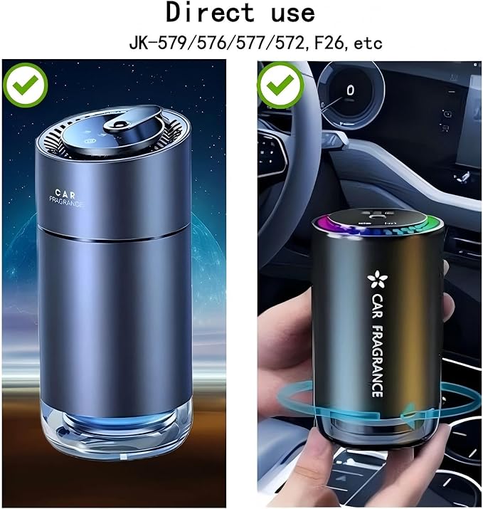 Smart Car Air Freshener Perfume Refill, [Pronounced Fragrance], 3.38 fl oz (100ml), lasts 4-12 months, safe for pregnant women and babies (Icy fresh, 2-Pack)