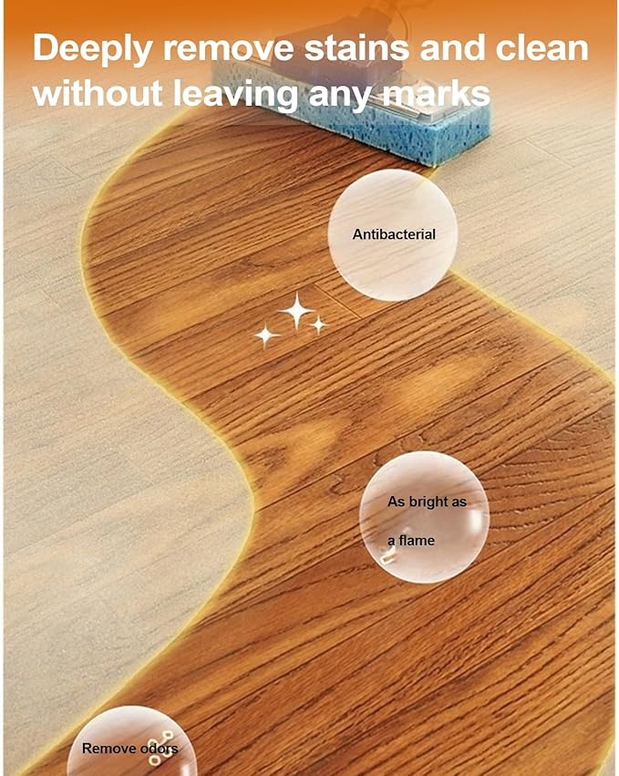 Multipurpose Floor Cleaner - Deep Stain Removal, Deodorizing & Floor Protection - Quick Drying, No Residue/Streak-Free, No Secondary Cleaning for Home Office Commercial Floors(OGAS地板清洁剂100ML)