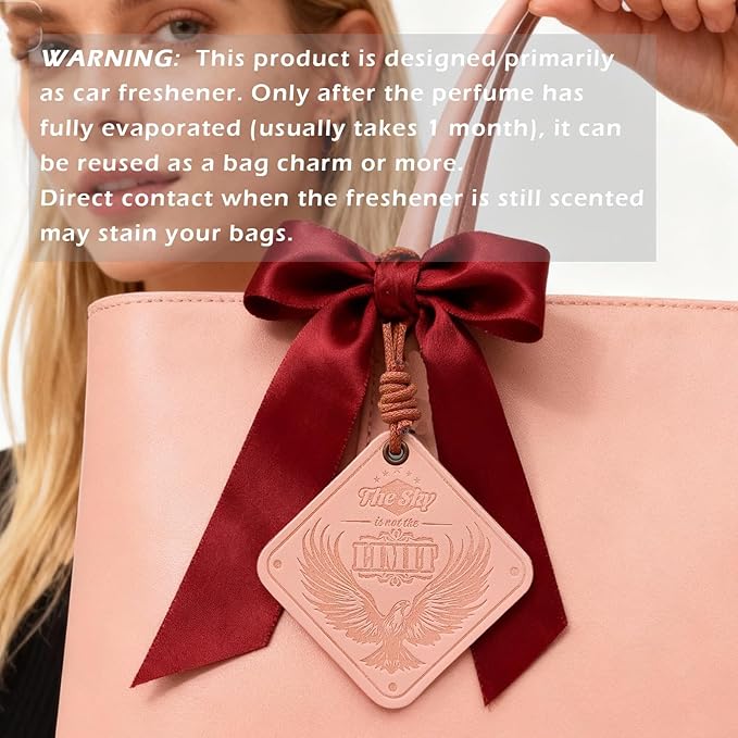 Leather Car Air Freshener Eagle Car Hanging Accessories Cool Gifts for Men Ocean Scent Mens Accessories Car Smell Good Embossed Leather Bag Accessories Charms for Him