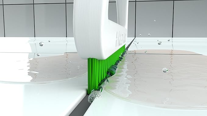 Fuginator Scrub Brush for Tile and Grout: Stiff Nylon Bristle Scrubbing Brush - Bathtub and Shower Scrubber for Floor Joints and Tile Seams - Cleaning Brush (White/Green)